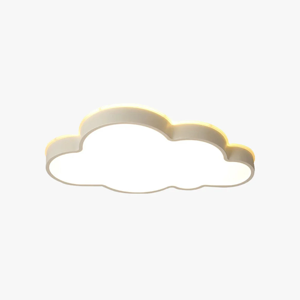 Expertly Made Minori Modern Flush Mount Cloud Ceiling Light White Metal Breathable