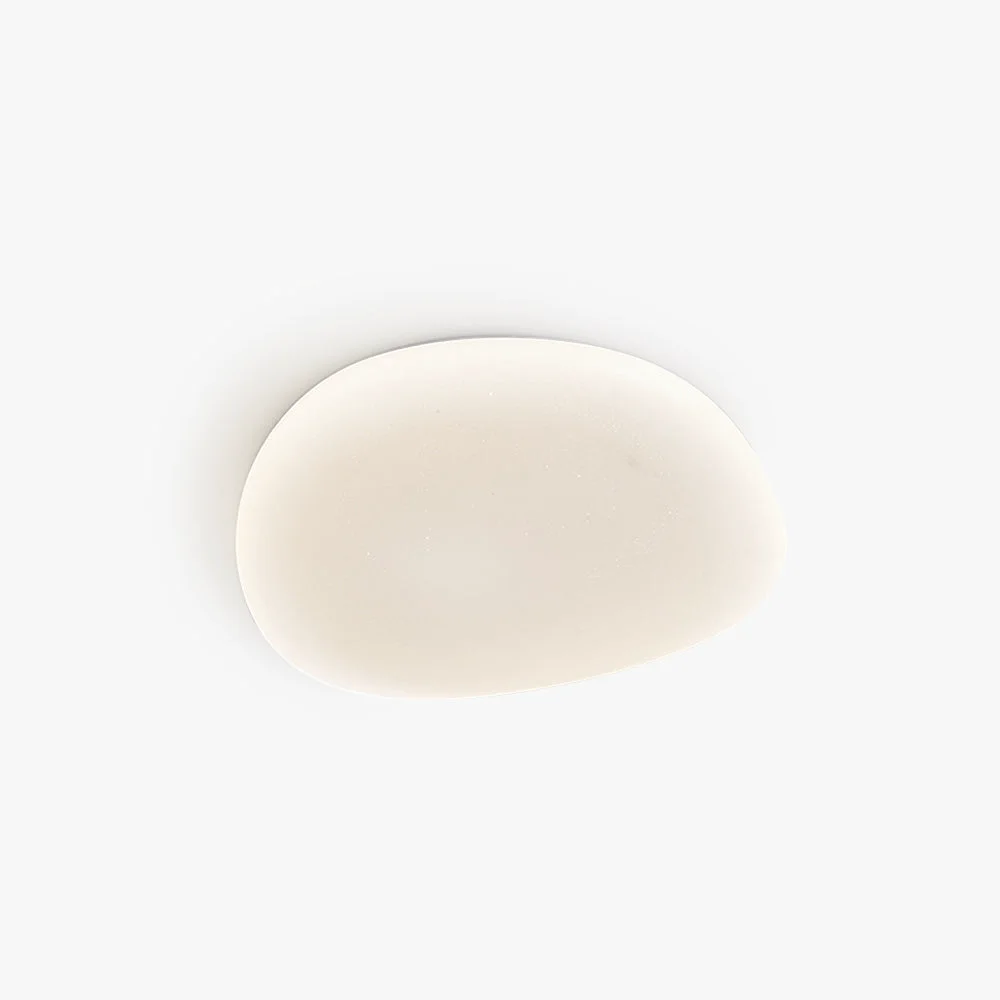 Traditional Quinn Modern Pebbles Shape Flush Mount Ceiling Light White Bedroom Organic