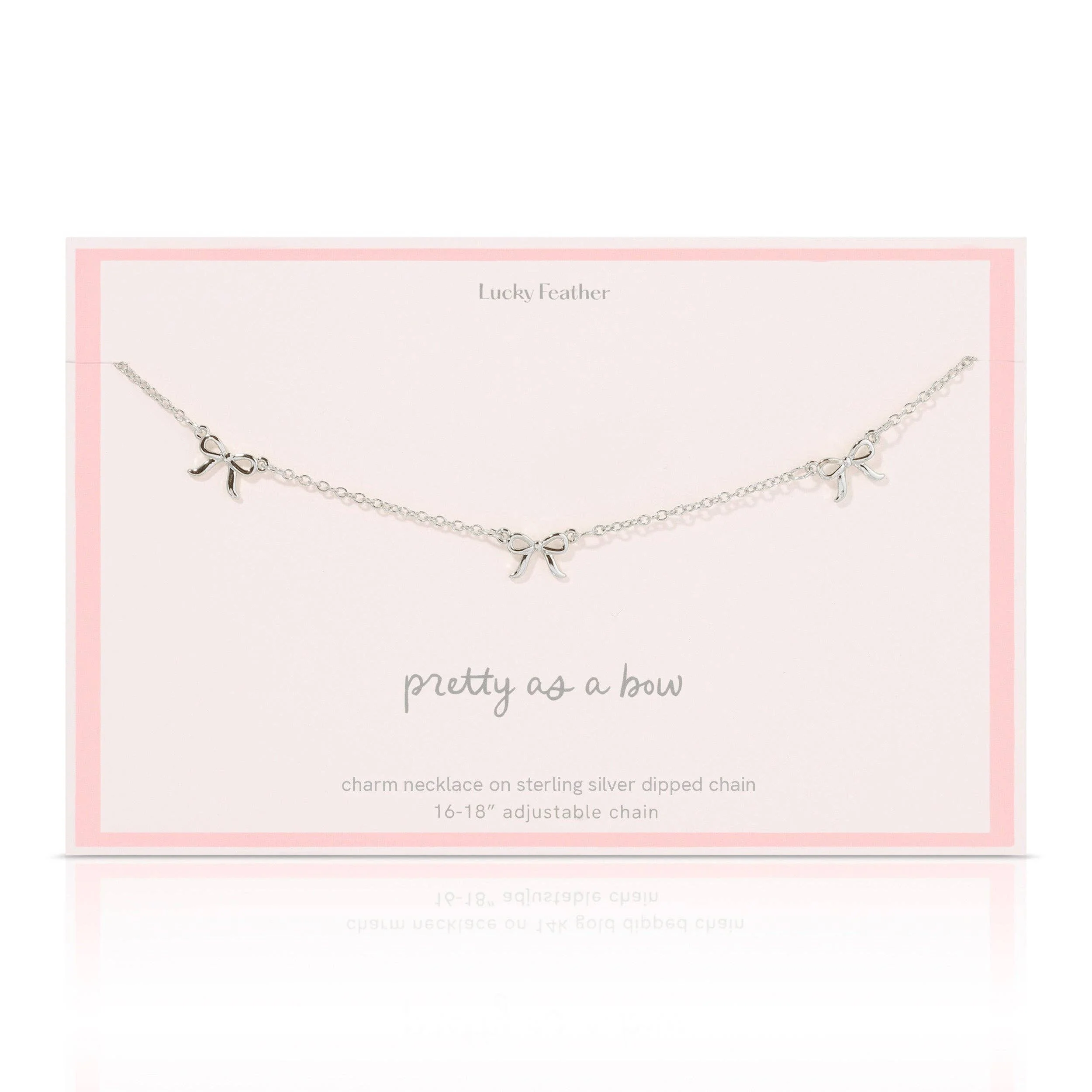 Consistent Beautiful Bows - 3 Bow Necklace - Silver Elite