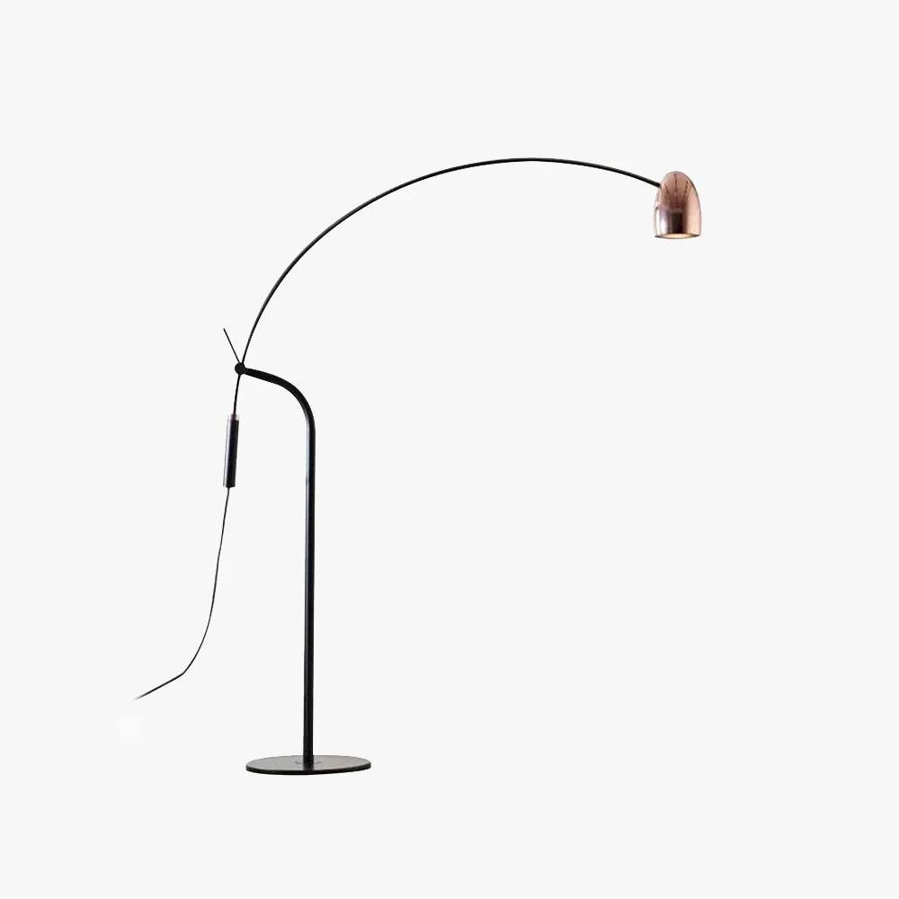 Enhanced Cooley Artistic Minimalist Arc Floor Lamp Rose Gold Elegant