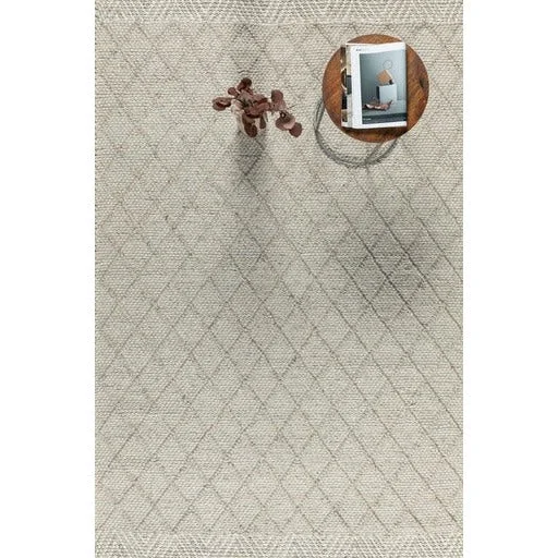Durable Labin Hand Woven Rug Marled Ivory Premium Material
