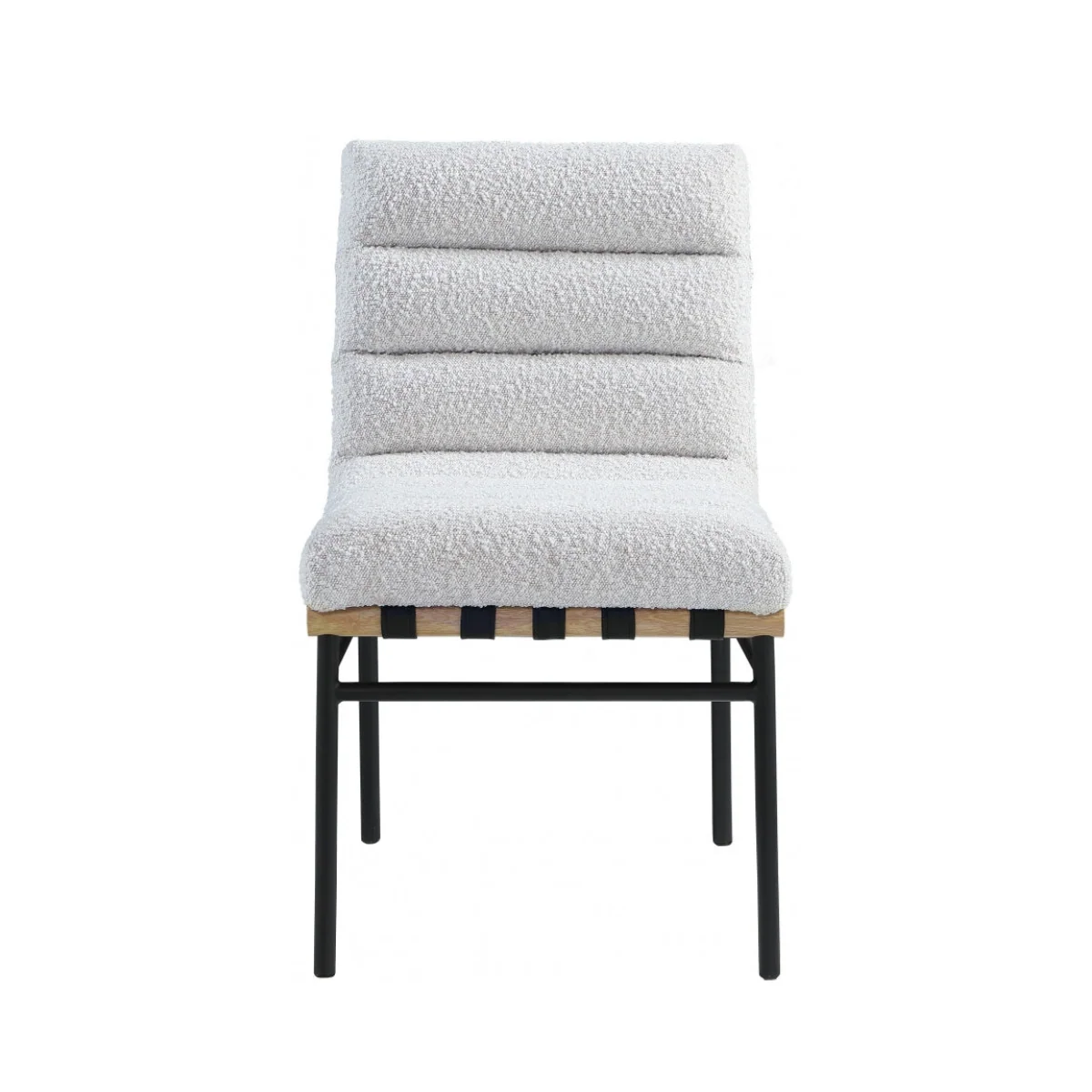 Pure Maru Boucle' Fabric Dining Chair Enhanced