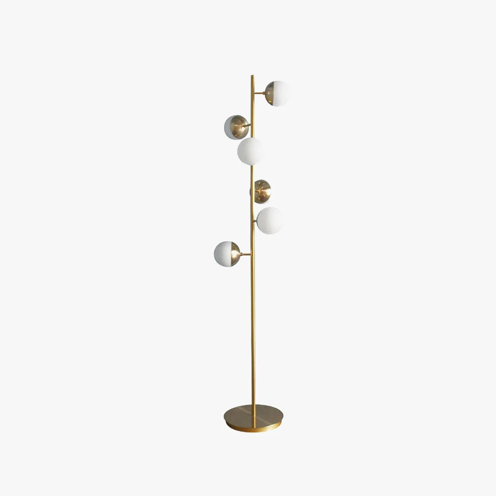 Powerful Valentina Floor Lamp Ball Modern Metal Ceramic White Gold Living Room Consistent