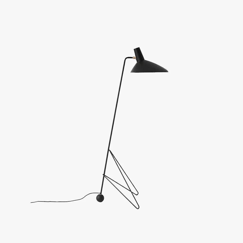 Expertly Made Salgado Modern Minimalist Geometric Tripod Metal Floor Lamp Black Official