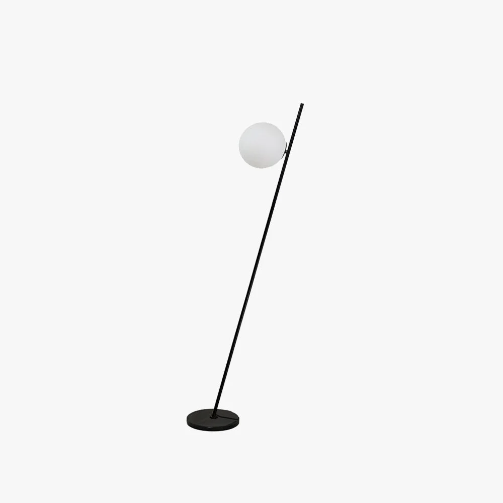 Authentic Valentina Minimalistic Black Orb Linear Floor Lamp Living room Detailed