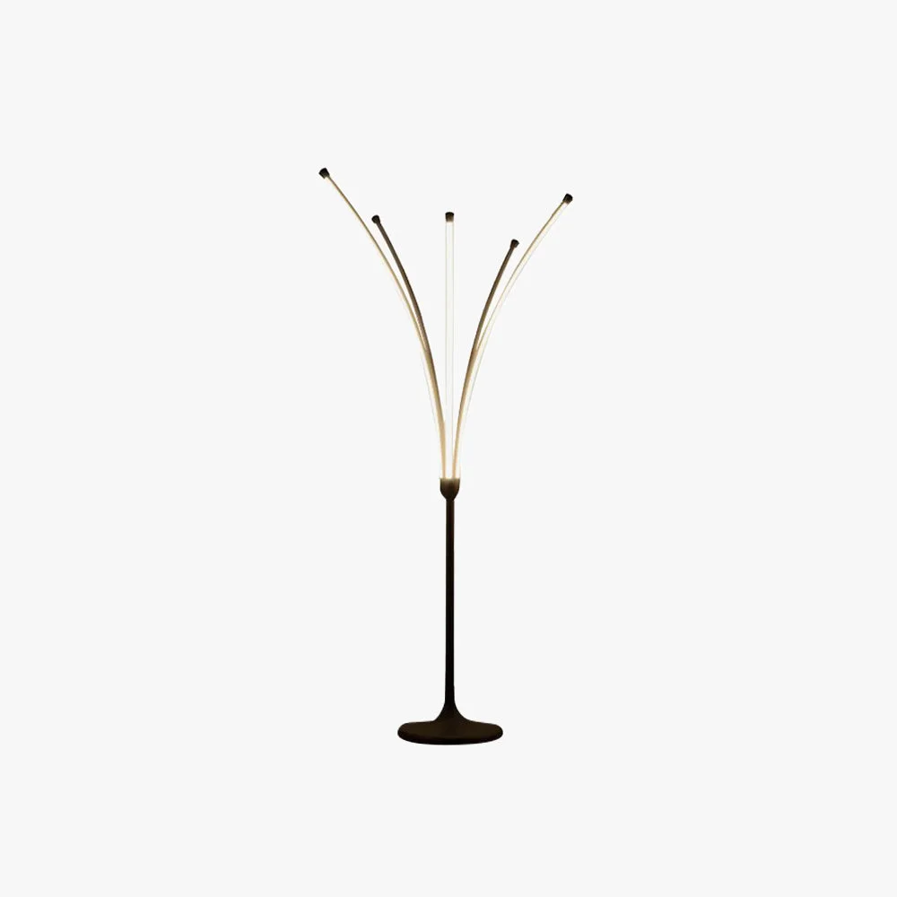 Reliable Edge Minimalist Designer Tree-Like Floor Lamp Metal Acrylic Relaxed