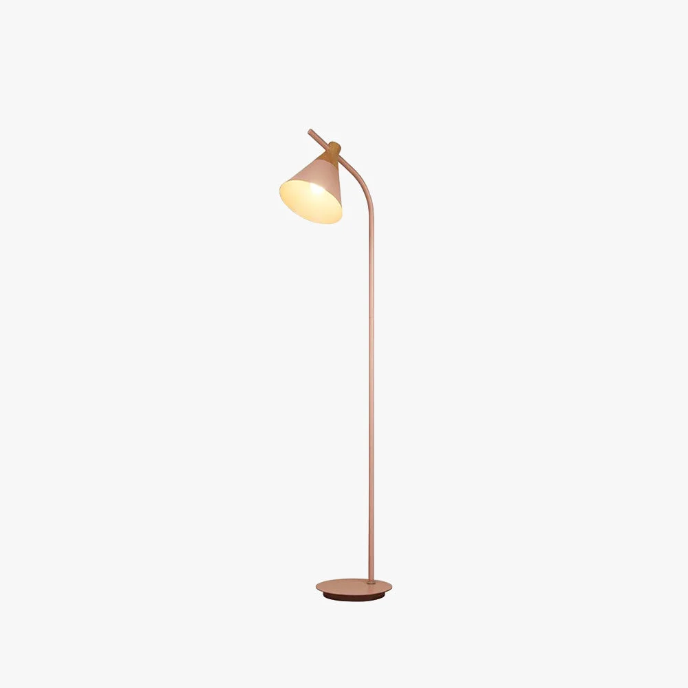 Elegant Morandi Floor Lamp Bedroom Living Room Gray Pink Yellow Metal Certified