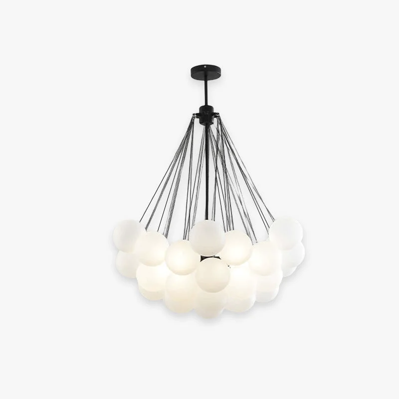 Long-Lasting Valentina Glass Globe Pendant Light Bubble Gold Black Classic