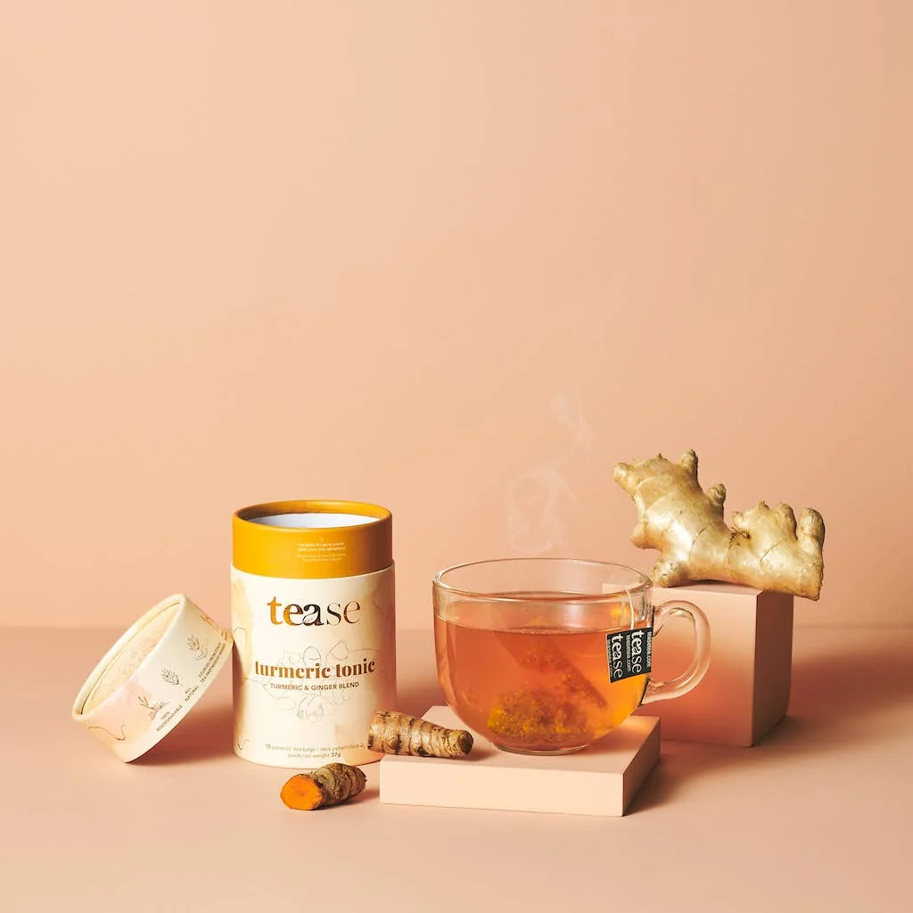 High-Quality Turmeric Tonic Ginger Adaptogen Superfood Tea Blend Sophisticated