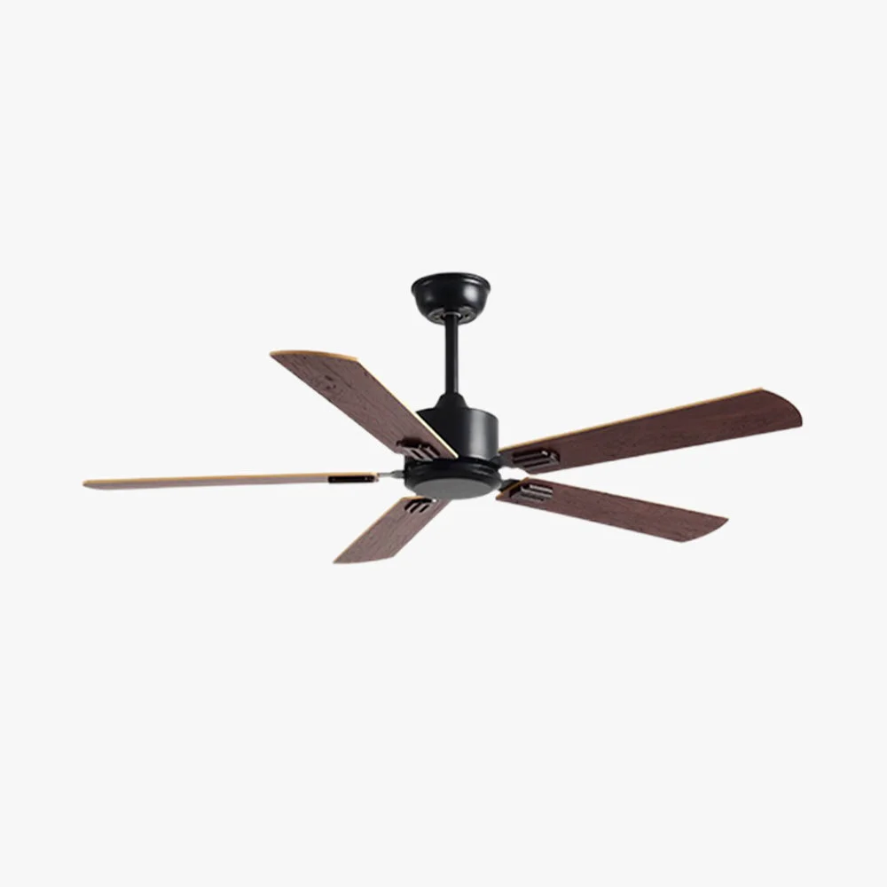 Traditional Haydn 5-Blade Modern Black Coffee DC Ceiling Fan Metal Wood 51'' Sustainable