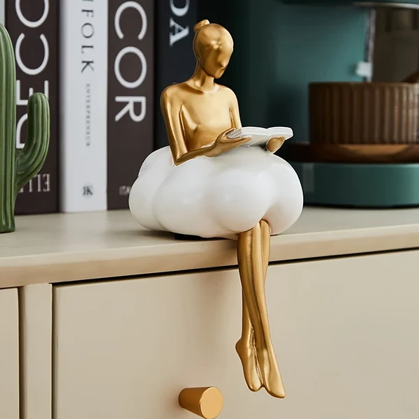 Consistent Cloud Girl Sculpture Traditional