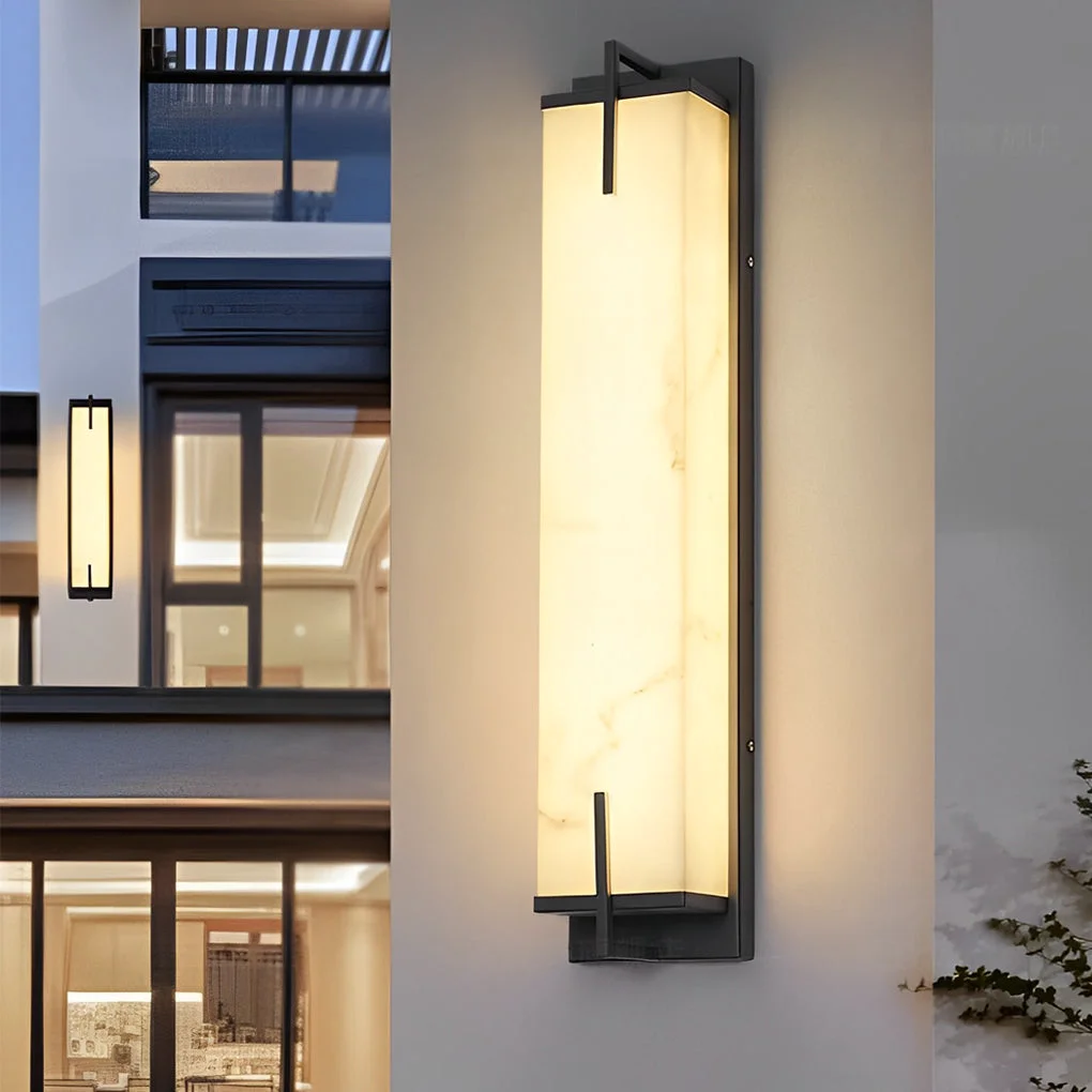 Trusted Resin Rectangular Waterproof LED Black Modern Outdoor Sconce Lighting High-Performance