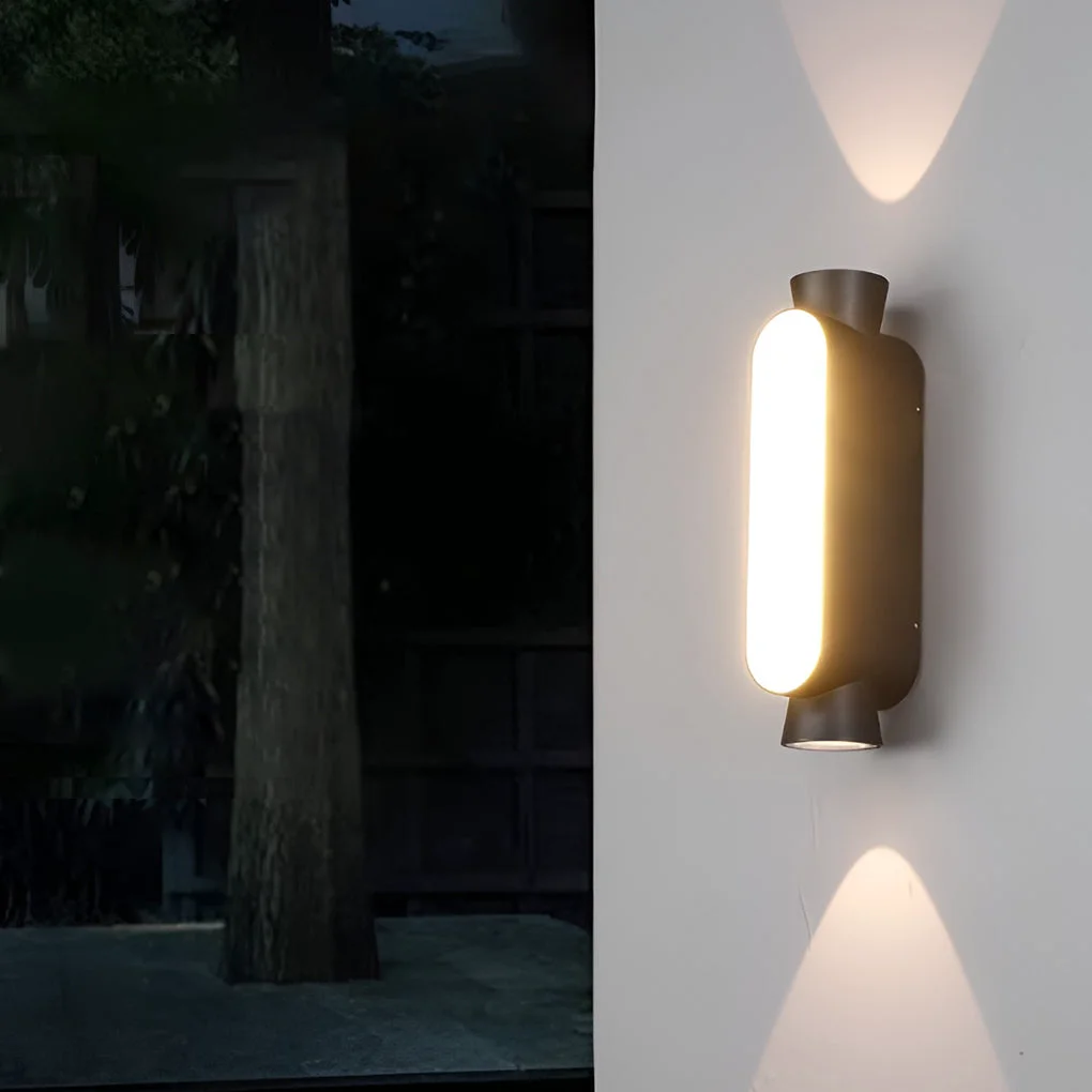 Professional Waterproof LED Up and Down Lights Black Modern Outdoor Wall Sconce Lighting Exclusive