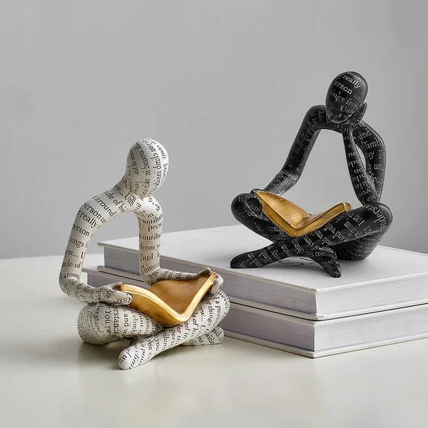 Functional Reading Abstract Figurine Green