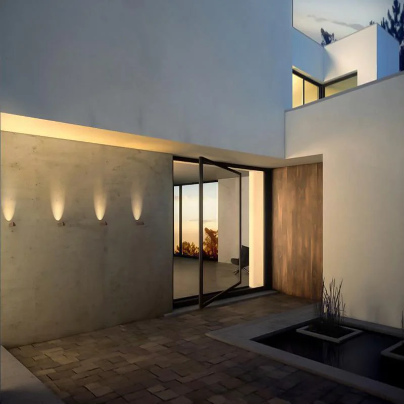 Green Slender Tube Creative LED Waterproof Modern Outdoor Wall Lights Wall Lamp Minimalist