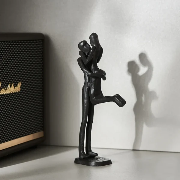 Advanced Modern Nordic Metal Couple Sculptures Consistent