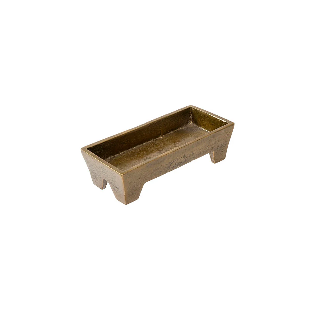 Sophisticated Footed Tray S Bronze Flexible