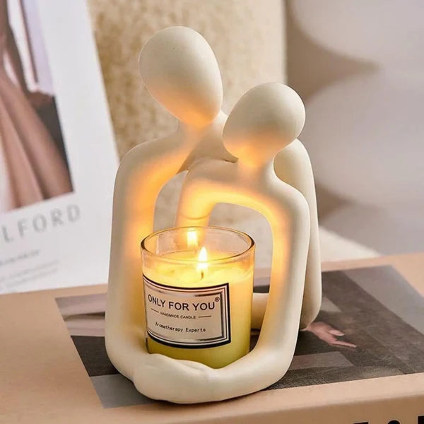 Enhanced Miniature Lovers Embrace Statue Original Design