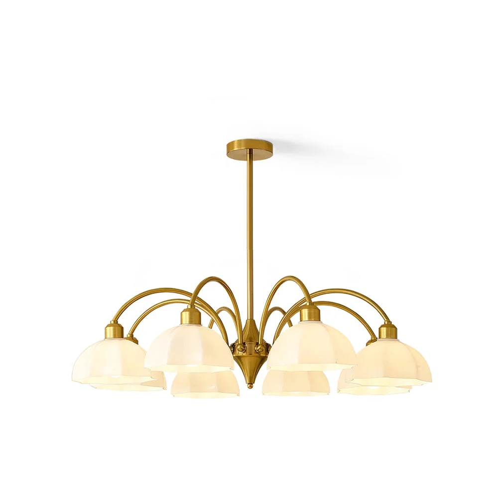 World-Class Frosted Glass Bell Chandelier Trusted