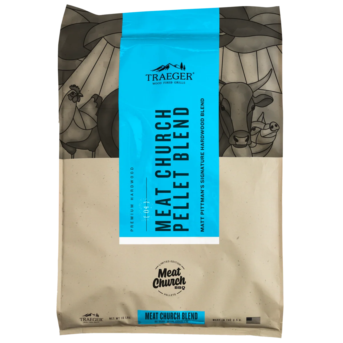 Natural TRAEGER MEAT CHURCH PELLETS Smart