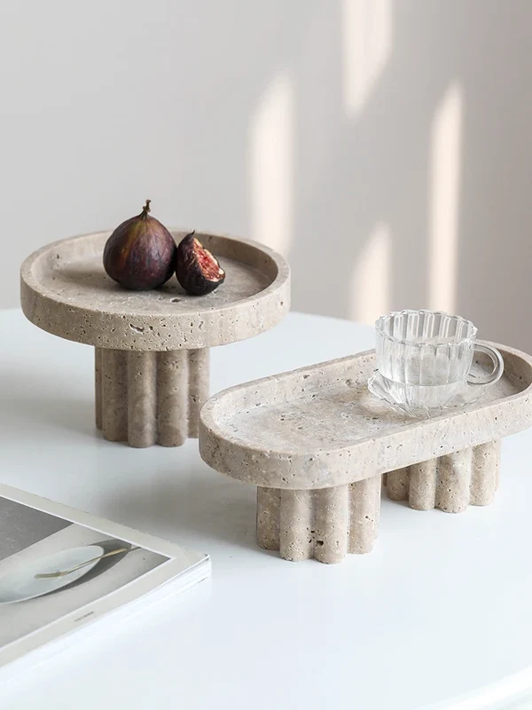 Effective Luxury Travertine Serving Tray Practical
