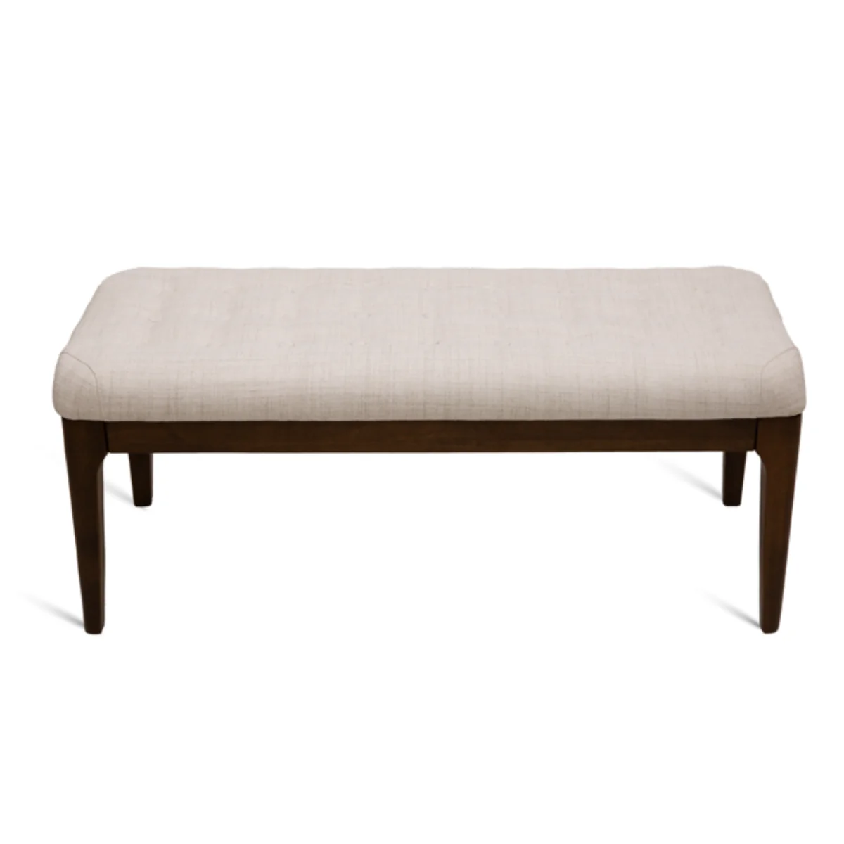 Secure Ettore Tufted Walnut Dining Bench Versatile