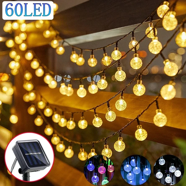 Stylish Solar LED Globe String Lights First-Class