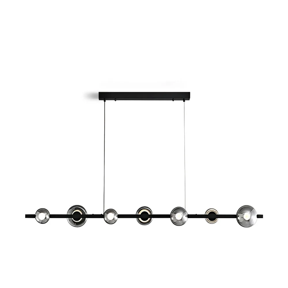 Luxury Brass Bar Glass Chandelier Versatile