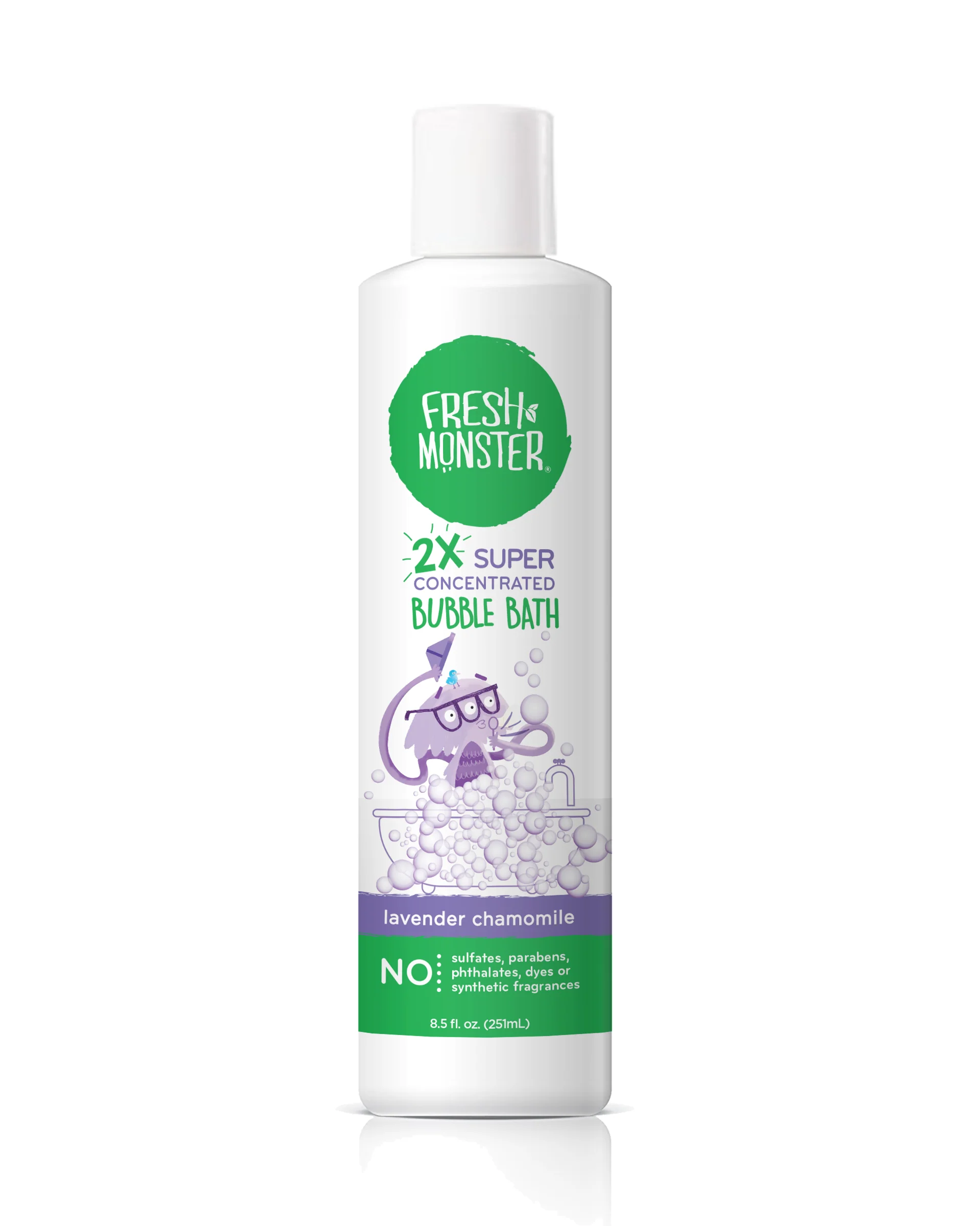 Reusable Fresh Monster Kids 2X Concentrated Bubble Bath Secure