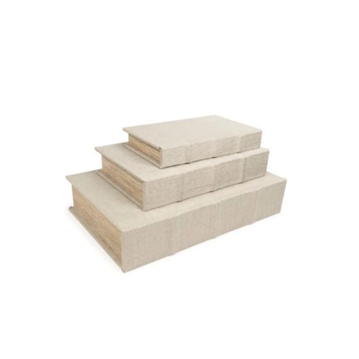 Versatile Linen books storage box set-3 Modern