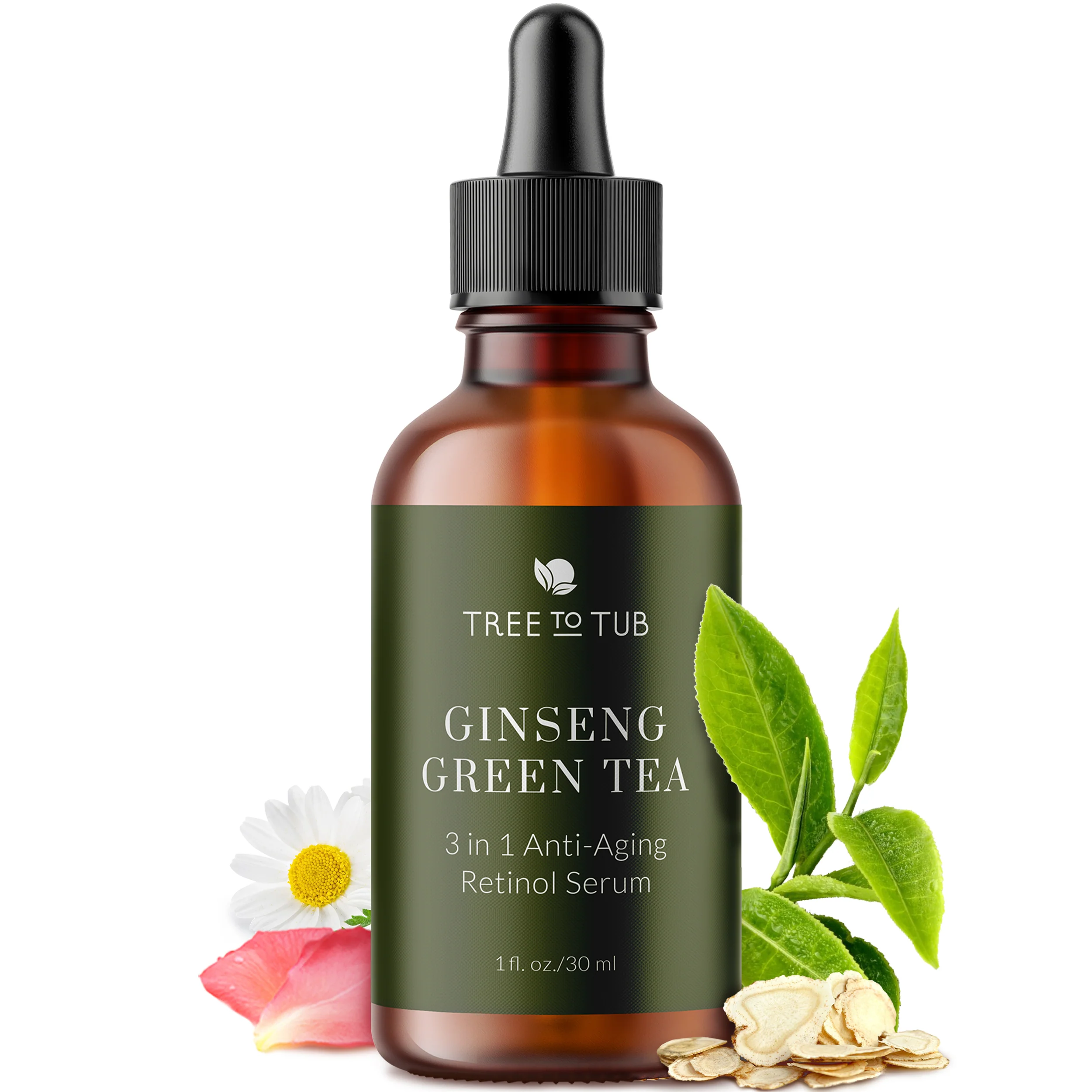 Genuine Tree To Tub Anti Aging Green Tea Hyaluronic Retinol Serum for Face Sophisticated