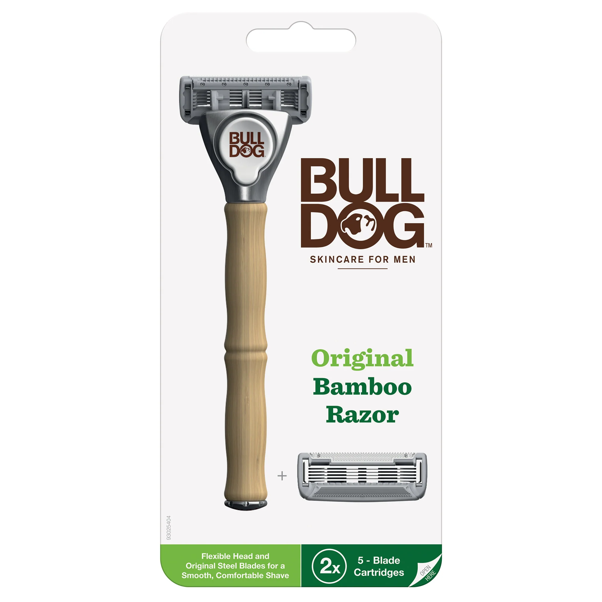 Refined Bulldog Razor with 2 Steel Blade Refills Traditional