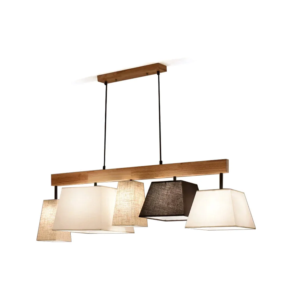 Original Lindby Wooden Chandelier World-Class