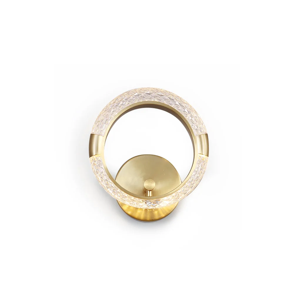 Consistent Crystal LED Round Wall Lamp Smart