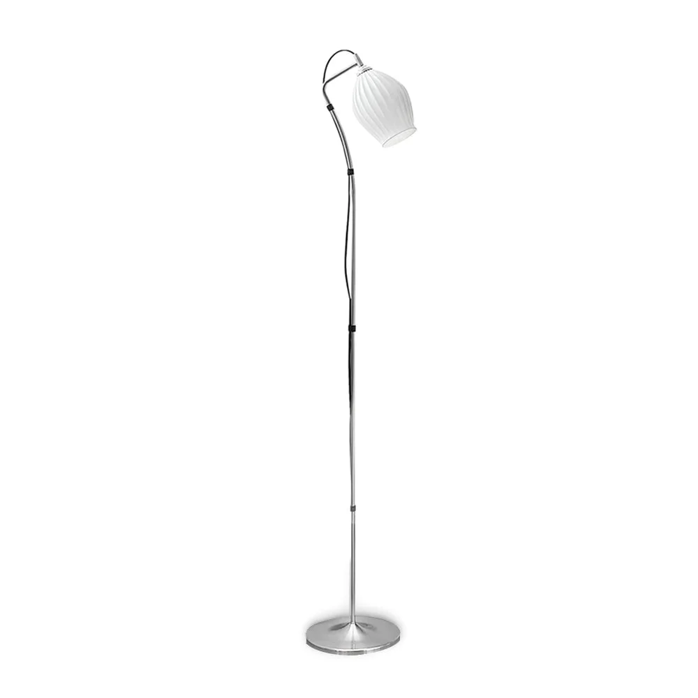 Organic Ceramic Ribbed Floor Lamp Solid