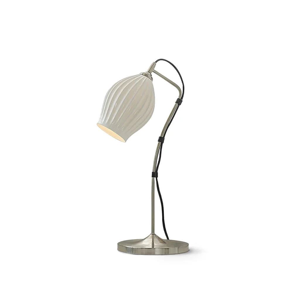 Traditional Ceramic Ribbed Table Lamp Sustainable