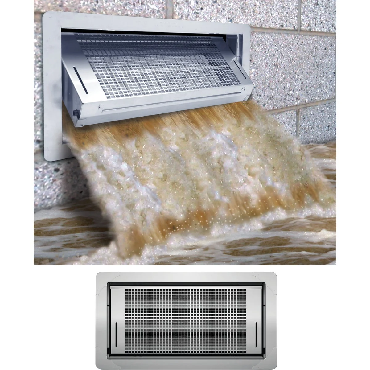 Recyclable Smart Vent 8 In. x 16 In. Dual Function Automatic Foundation Vent Natural