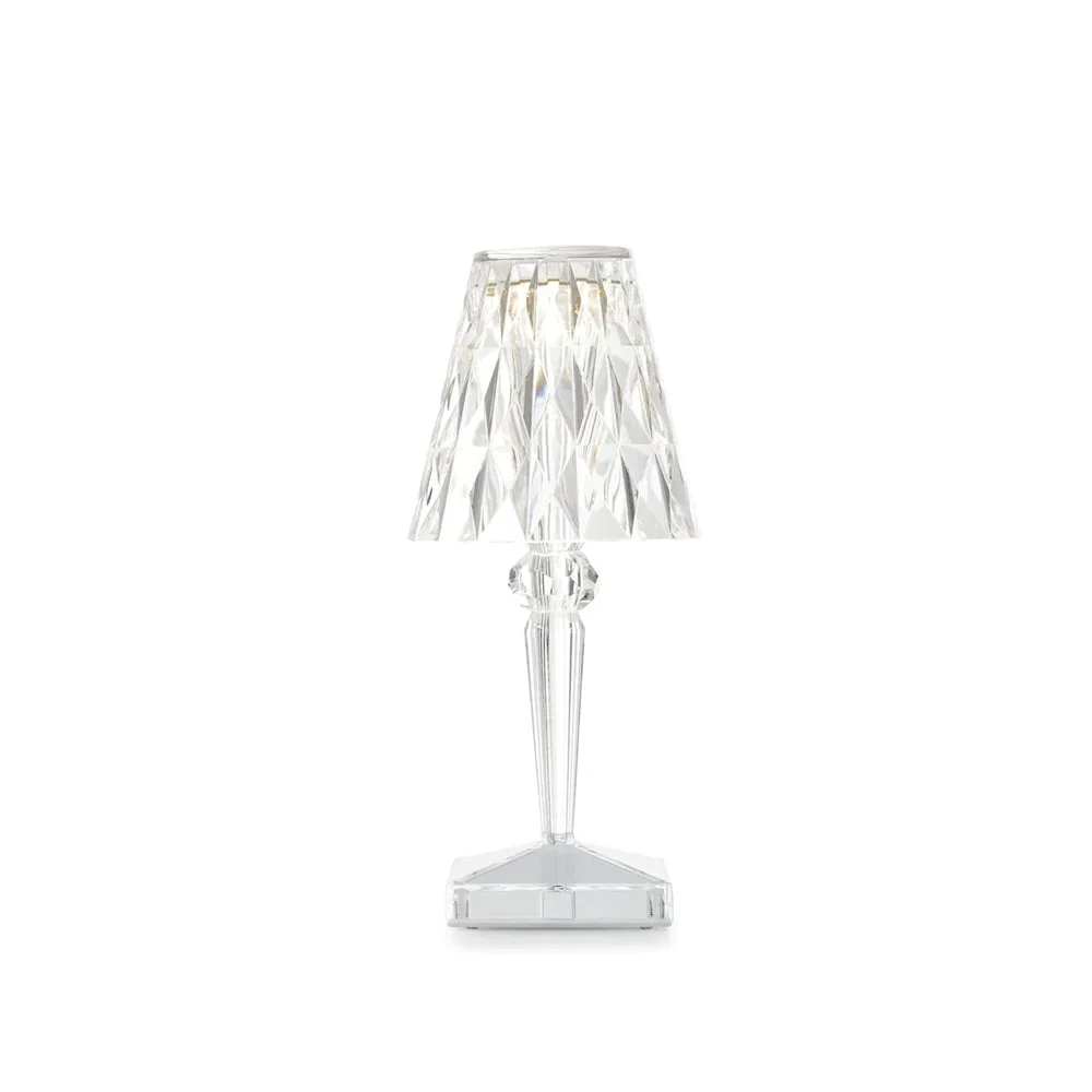 Sophisticated Sparkle Glam Built-in Battery Table Lamp Natural