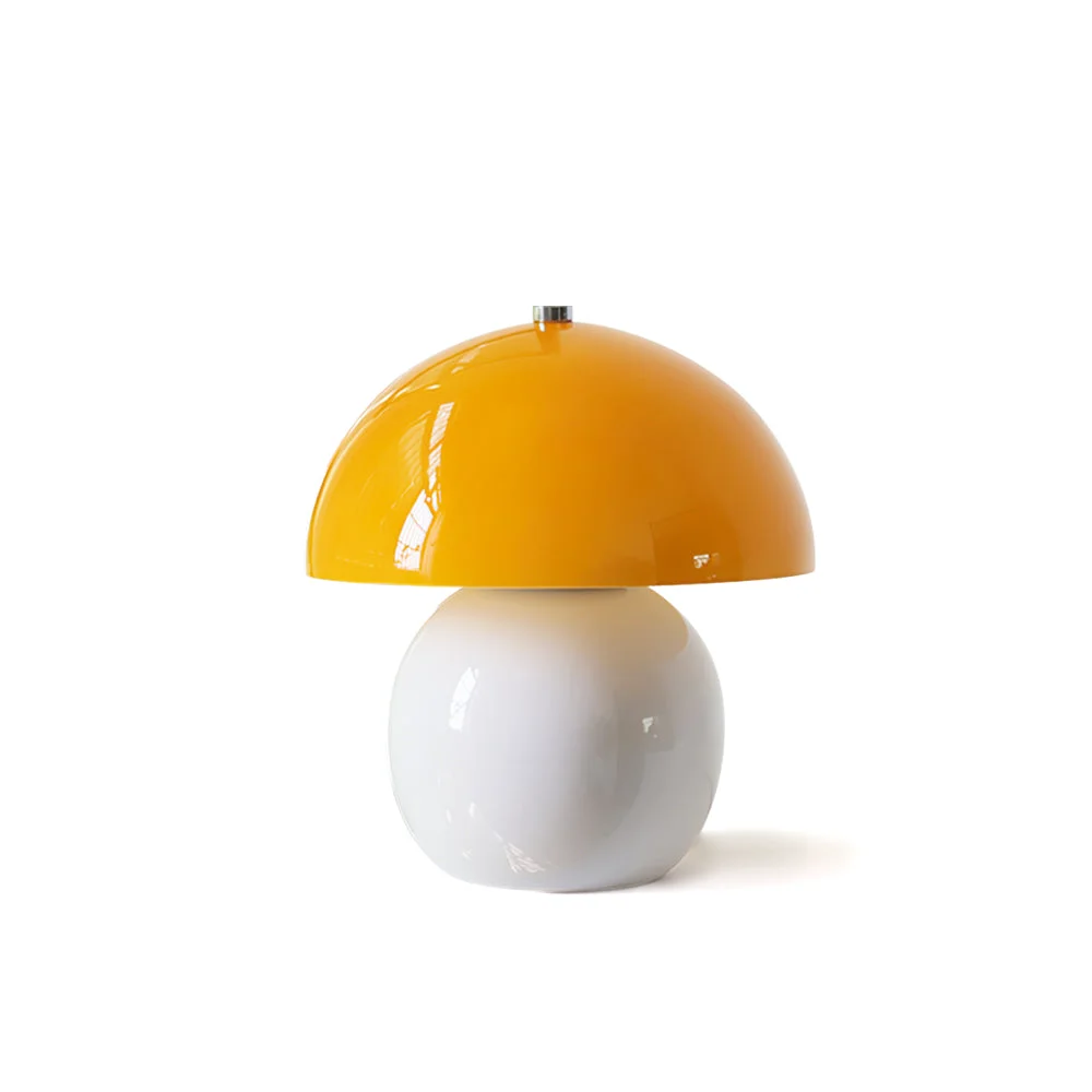 Reusable Mushroom Ceramic Built-in Battery Table Lamp Detailed