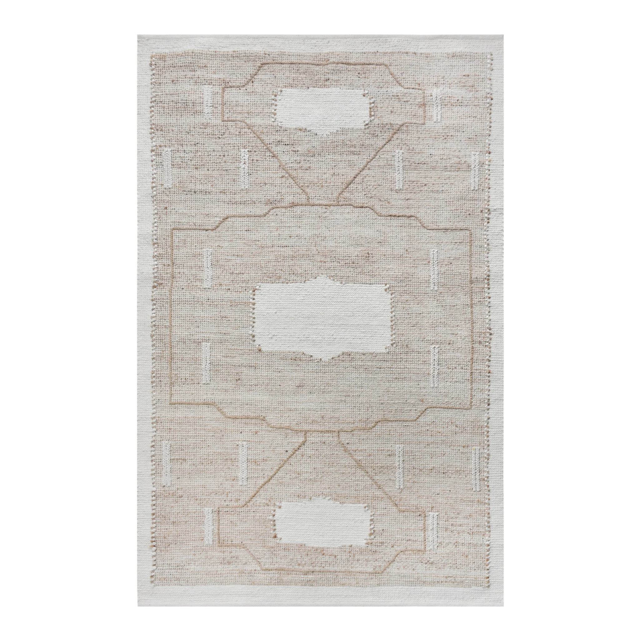 Genuine Ornans Handwoven Rug Floor Coverings - Natural ivory Responsible