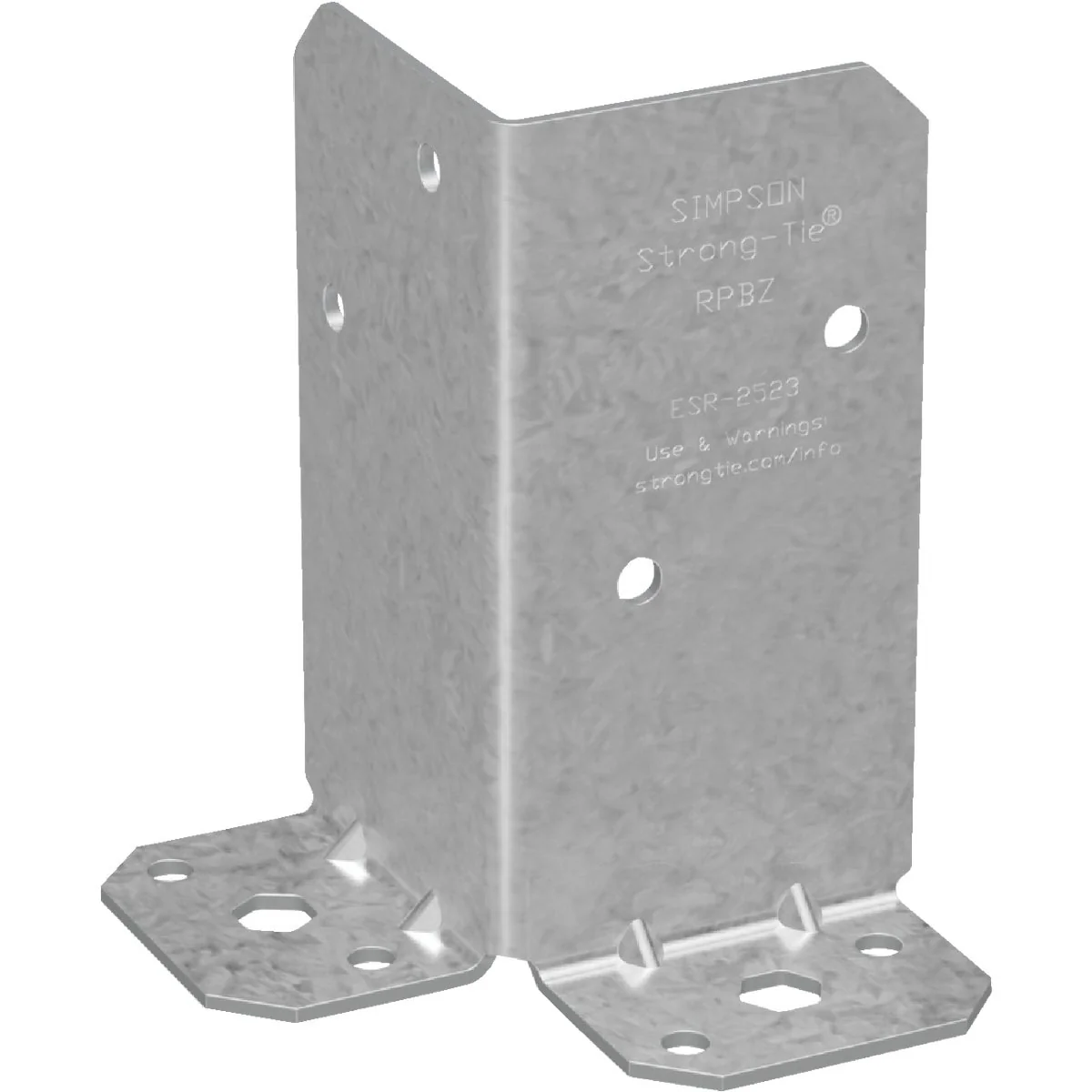 Next-Generation Simpson Strong-Tie 2 In. x 4 In. 12 ga Z-Max Retrofit Post Base Selected