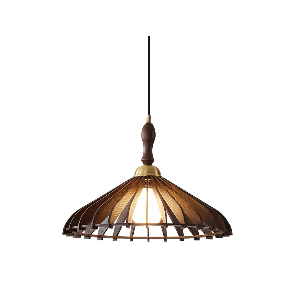 Smart Umbrella Wood Pendant Lamp Fast