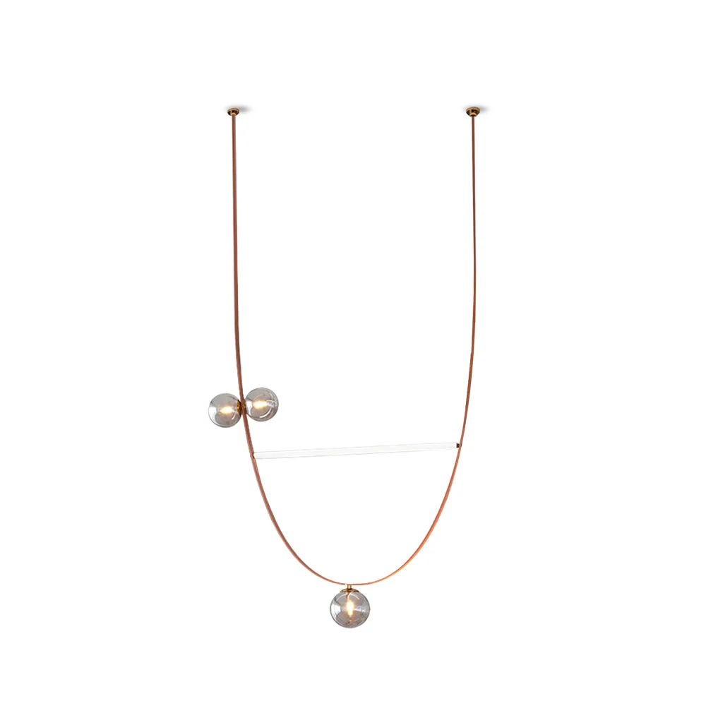 Traditional Belt Leather Ball Chandelier Long-Lasting