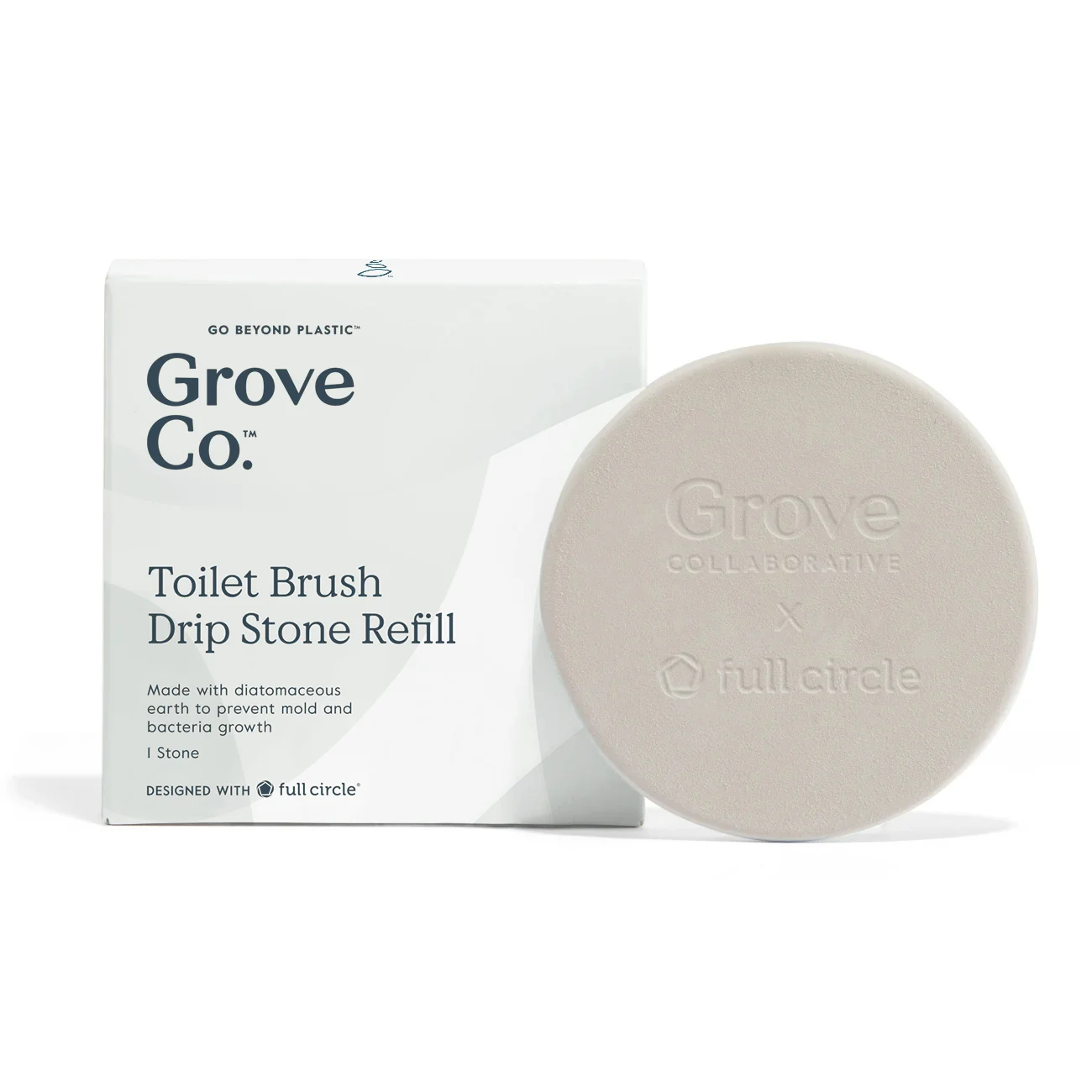 World-Class Grove Co. Toilet Brush Drip Stone Refill Soft