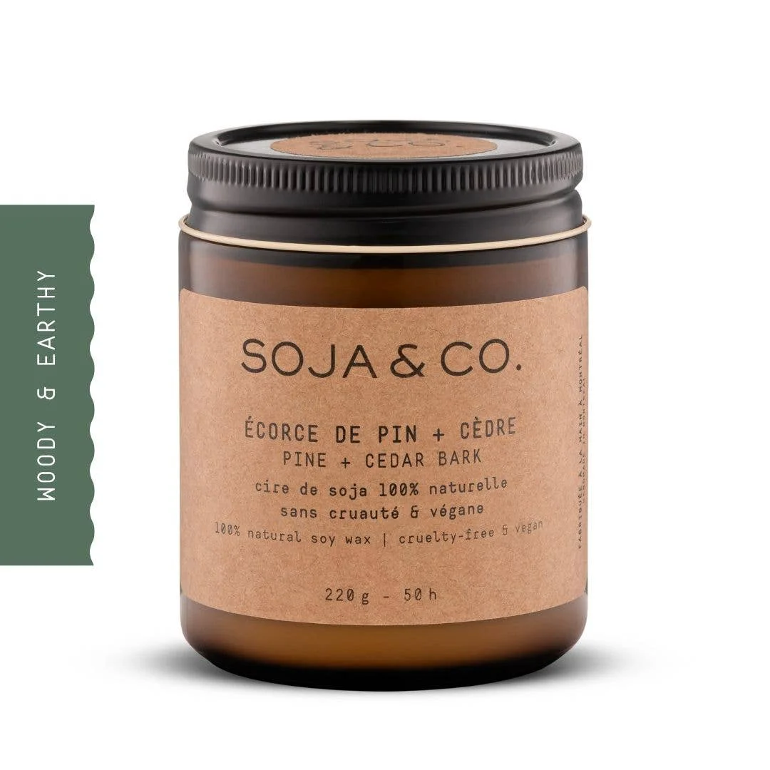Exceptional Soy Wax Candle Pine Cedar Bark 8oz Convenient