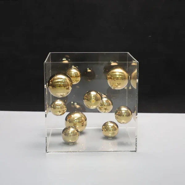 Casual Modern Metal Ball Cube Ornament Functional