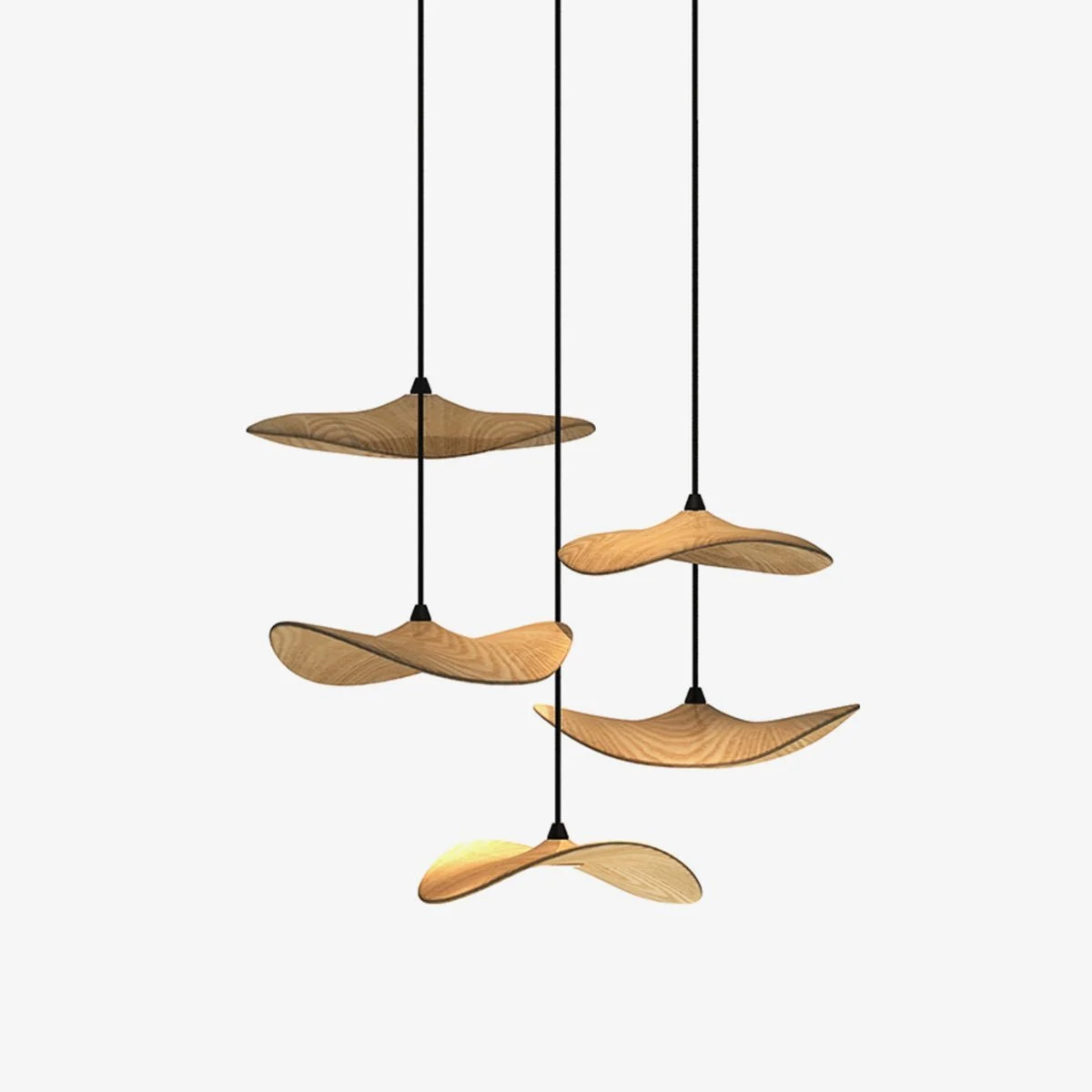 Sophisticated Empty Leaf Chandelier Enhanced