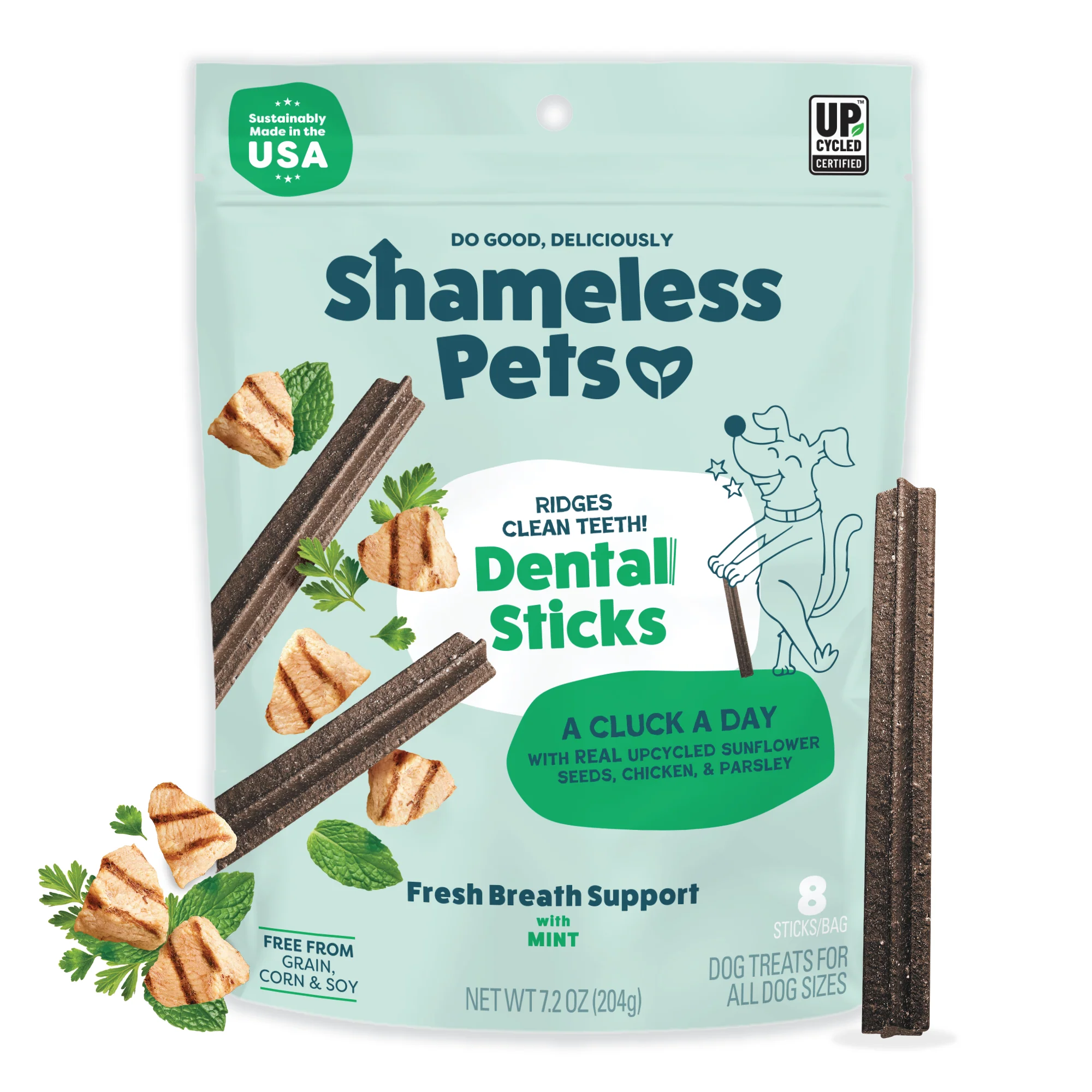 Certified Shameless Pets A Cluck A Day Probiotic Dental Stick Verified