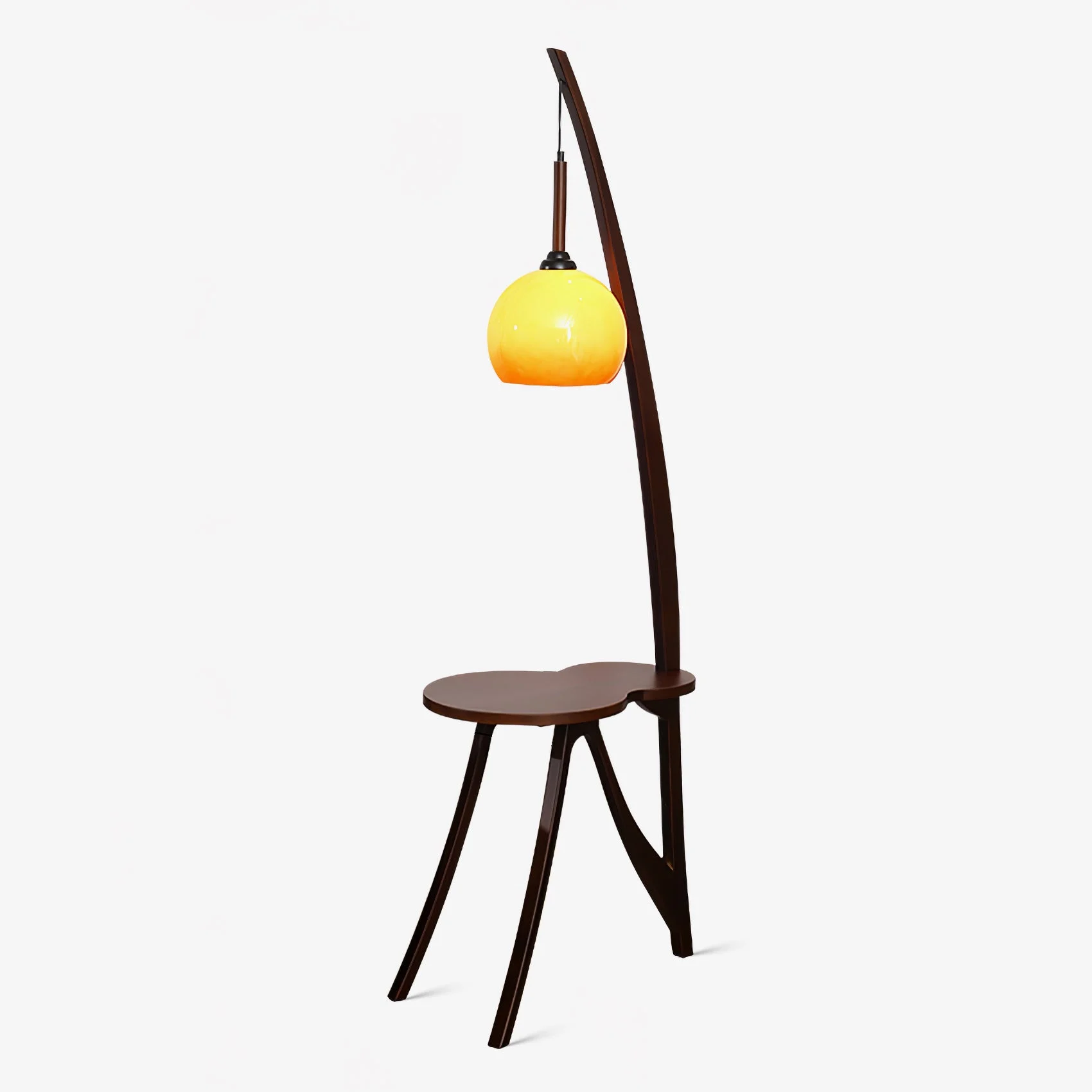 Functional Arc Wood Hanging Floor Lamp Original