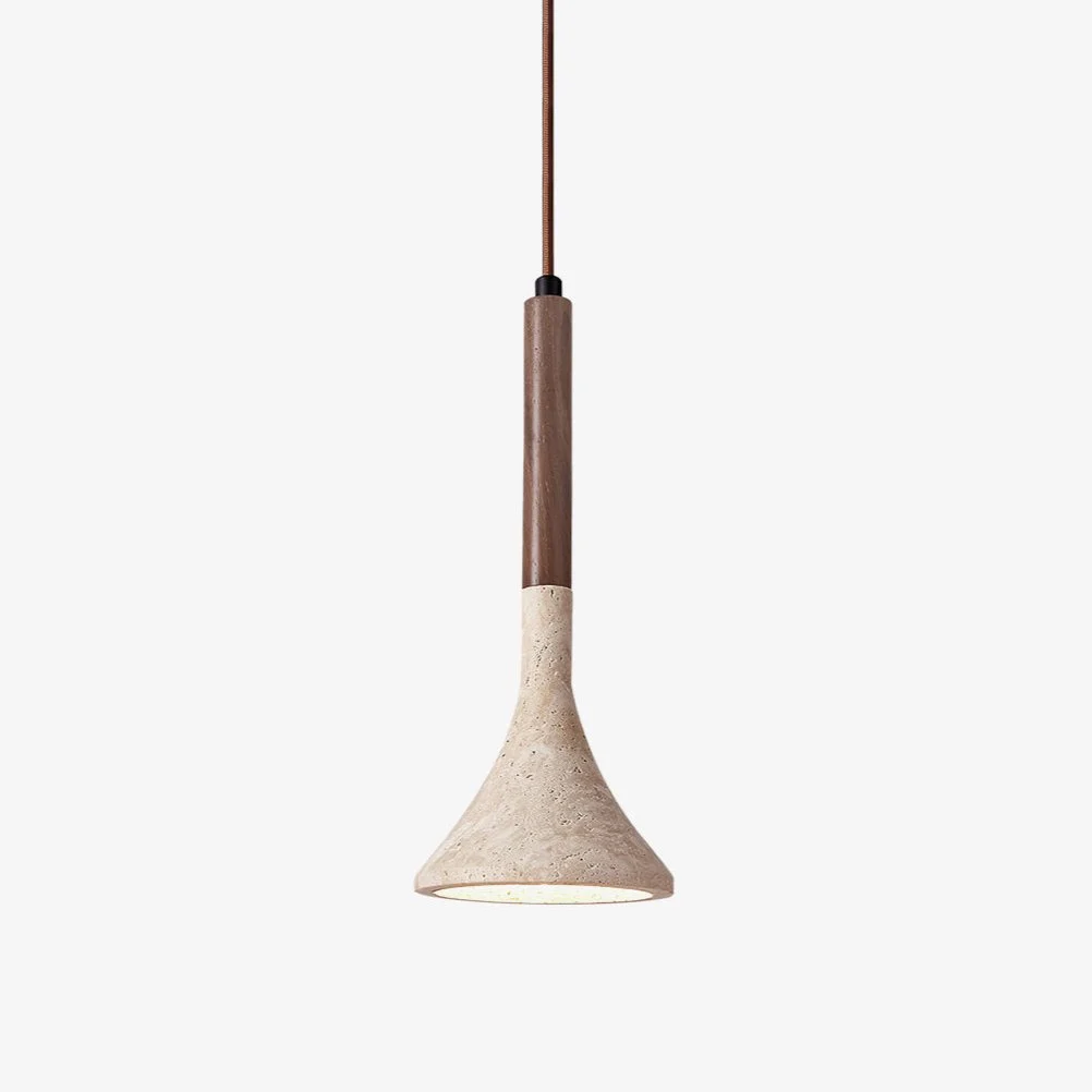 Comfortable Aplomb Travertine Pendant Lamp Smooth